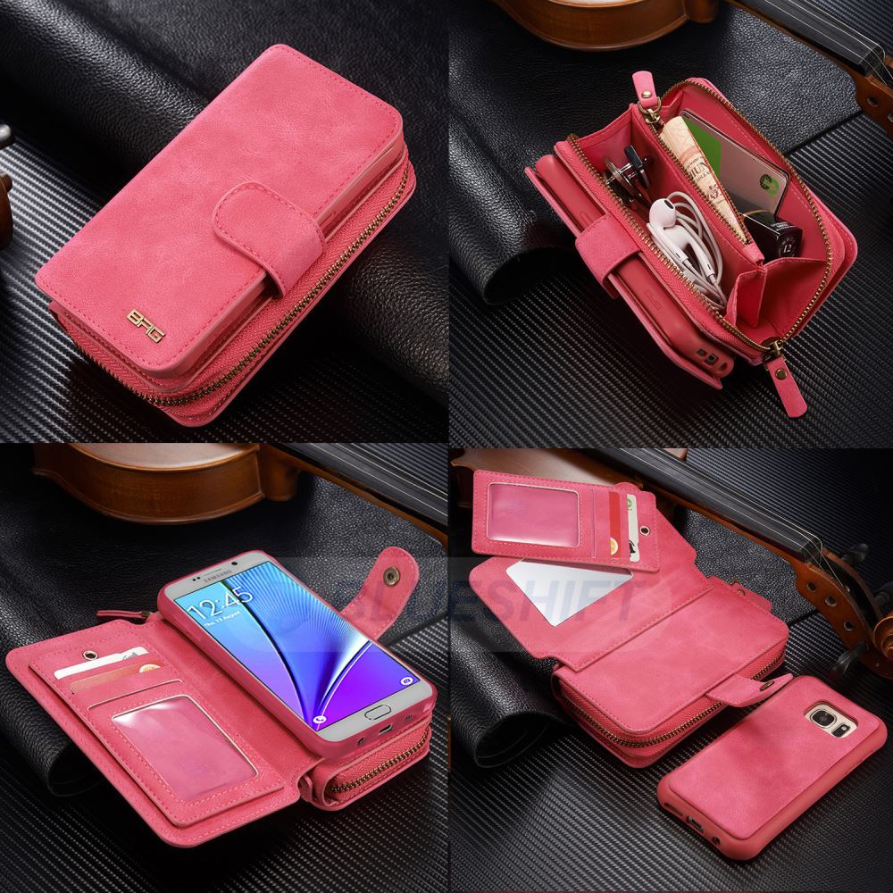 Samsung Galaxy Note 5 Deluxe Zipper Case Rose