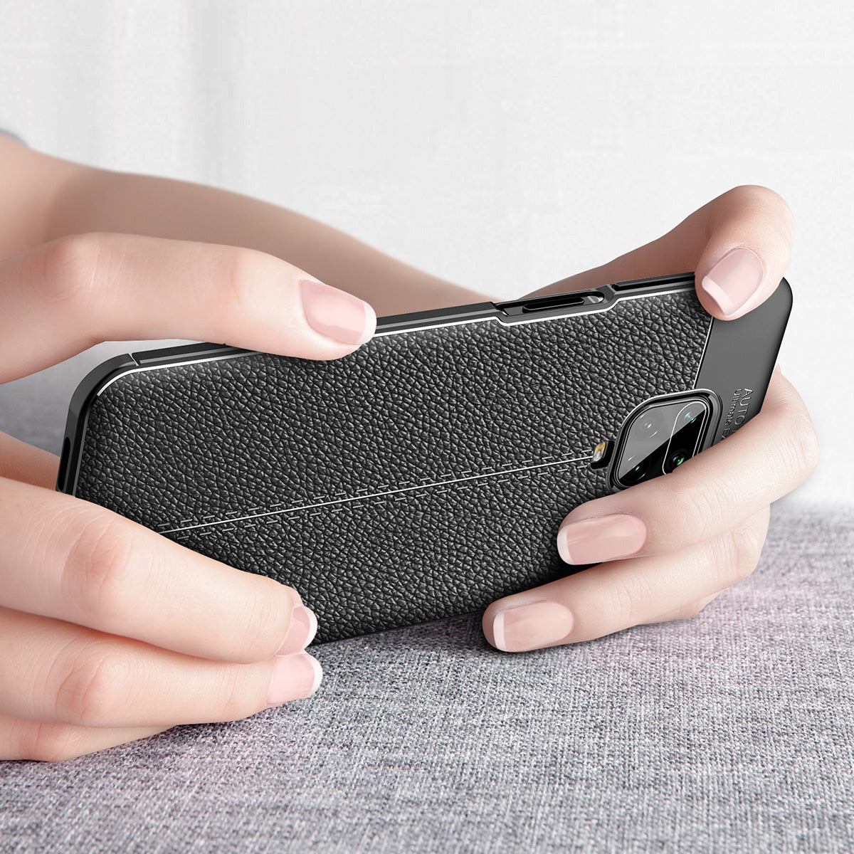 Xiaomi Redmi Note 9S/Note 9 Pro Leather Texture Case Black