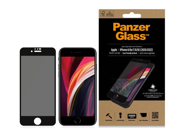 PanzerGlass Edge Privacy SP - iPhone 6/6s/7/8/SE Gen 2/3
