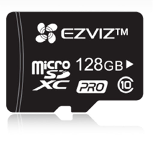 EZVIZ 128GB Professional Micro SD Super Fast Read/Write Class 10 Card Suitable for All Surveillance Cameras & Devices.
