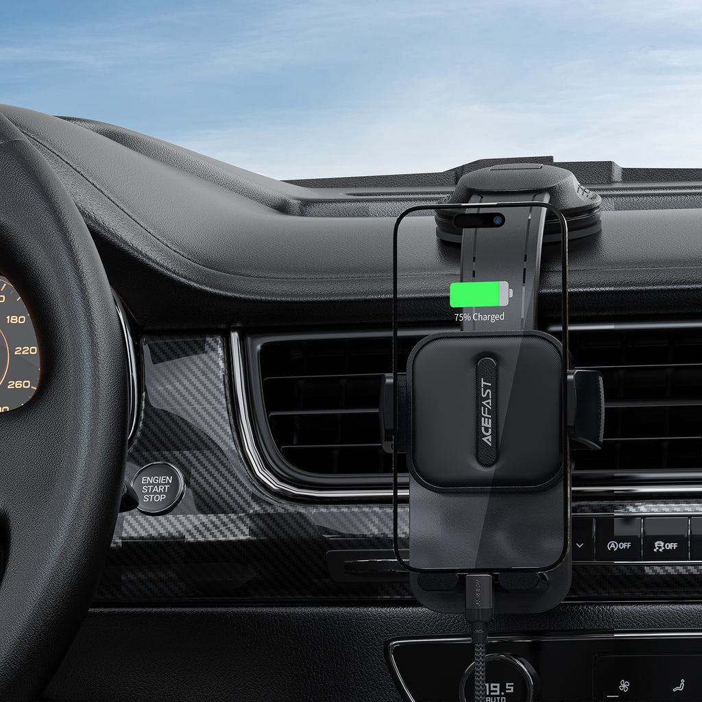 Acefast One Click Locking Dashboard Phone Holder w/ Powerful Suction (D26)