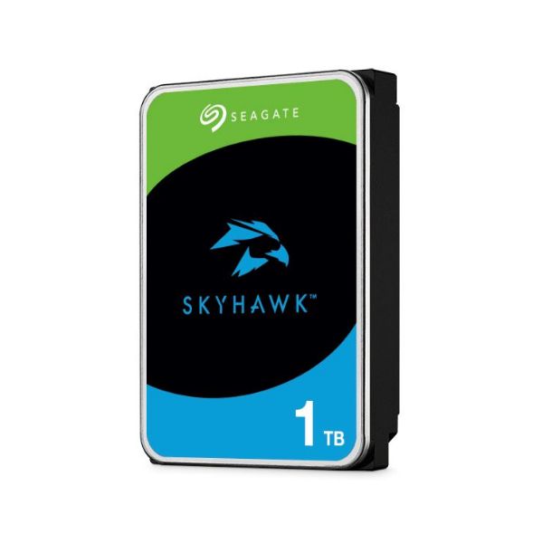 SEAGATE 1TB Skyhawk Surveillance HDD - 3.5", SATA3, 5400rpm, 256MB Cache, 24/7 Support, 64 Camera Capacity, Tarnish Resistant, 3YR Warranty ST1000VX012