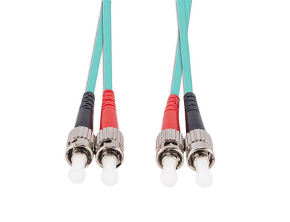 DYNAMIX 3M 50u ST/ST OM3 Fibre Lead (Duplex - Multimode) Aqua LSZH Jacket