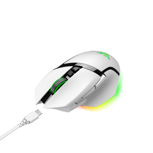 Razer Basilisk V3 Pro White Edition - Ergonomic Wireless Gaming Mouse - Ap Packaging