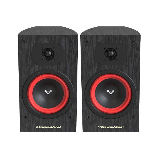 Cerwin Vega La Series Home Audio 6.5" 2-Way Bookshelf Speaker Black 150W Max Pair