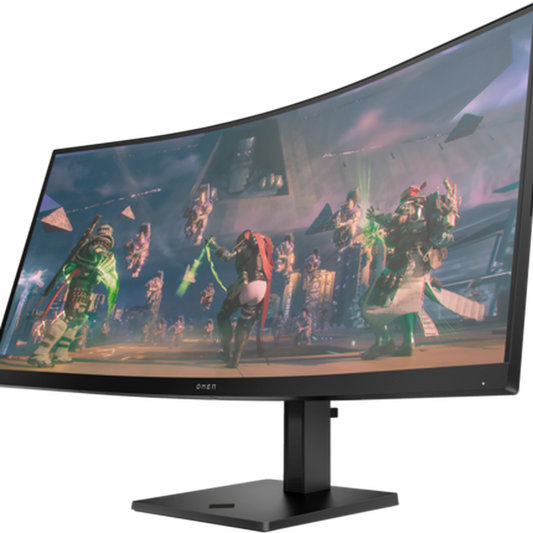 Hp Omen34C 34'' 3440X1440 Wqhd 21:9 1Ms 165Hz Va Freesync Prem Hdr 2X Hdmi Dp Spkrs Curved Gaming Monitor 3Yrs Wty