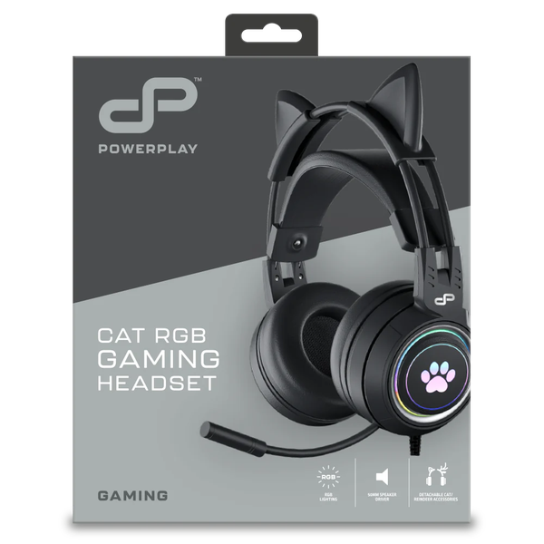 PowerPlay Cat RGB Gaming Headset (Black)
