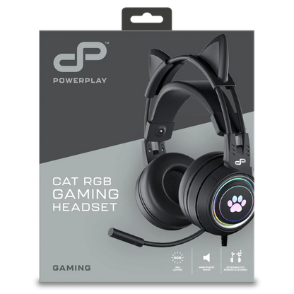 PowerPlay Cat RGB Gaming Headset (Black)