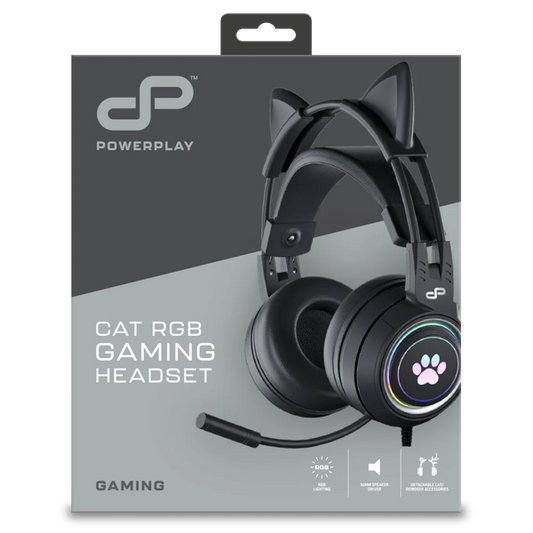PowerPlay Cat RGB Gaming Headset (Black)