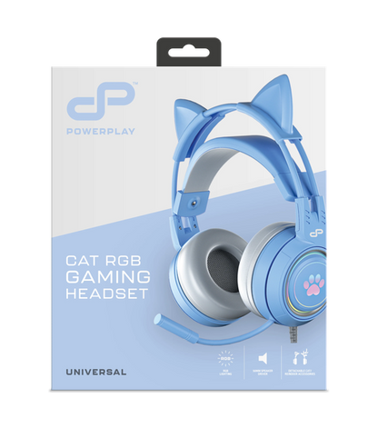 PowerPlay Cat RGB Gaming Headset (Purple)