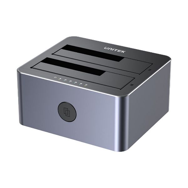 UNITEK USB3.0 to Dual SATA HDD Aluminium Docking Station with Offline clone function. Compatible with all 2.5''/3.5'' SATA HDD/SSD with any capacity. Supports SATA III, SATA II & SATA I. Plug & Play. Y-3026