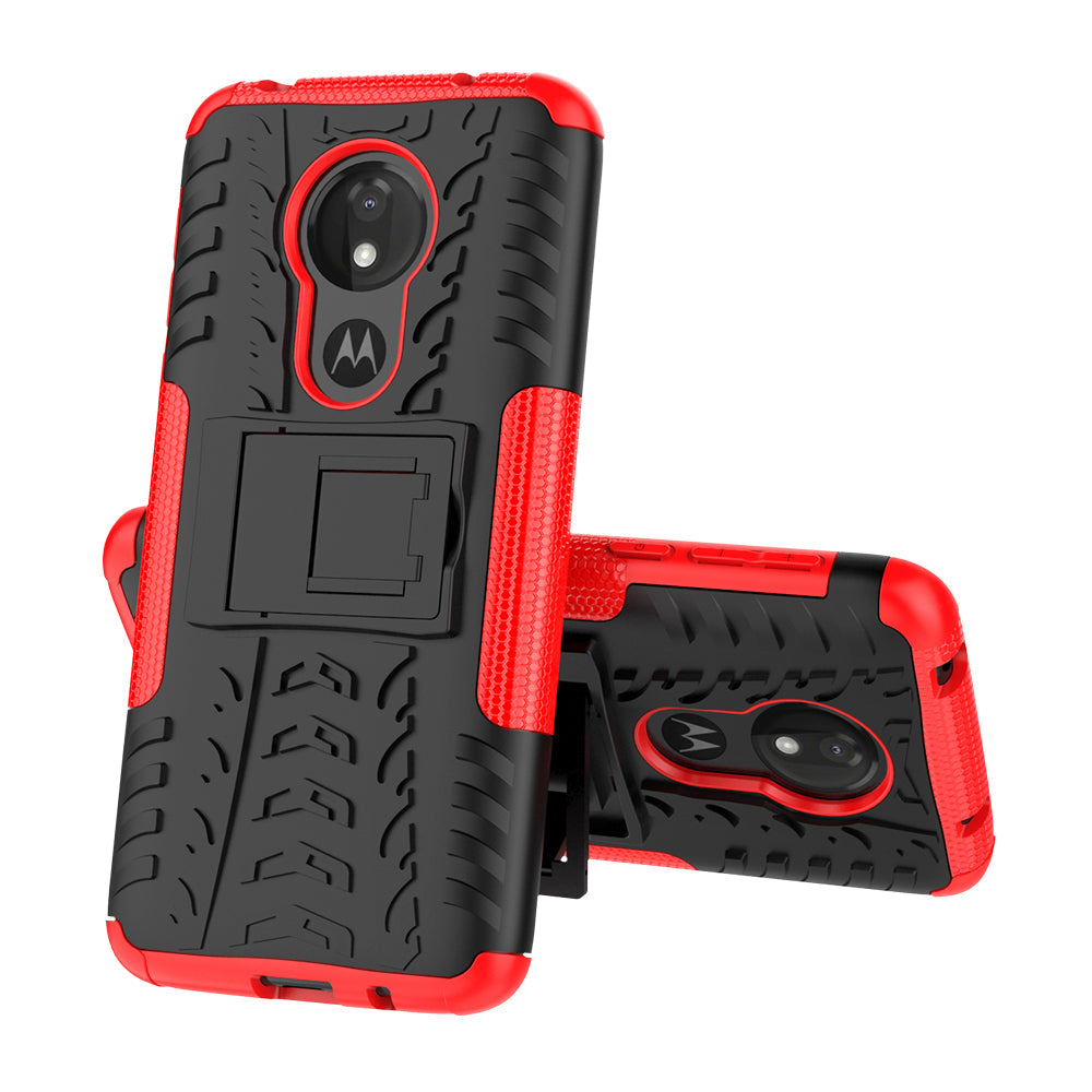 Moto G7 Power Heavy Duty Case Red