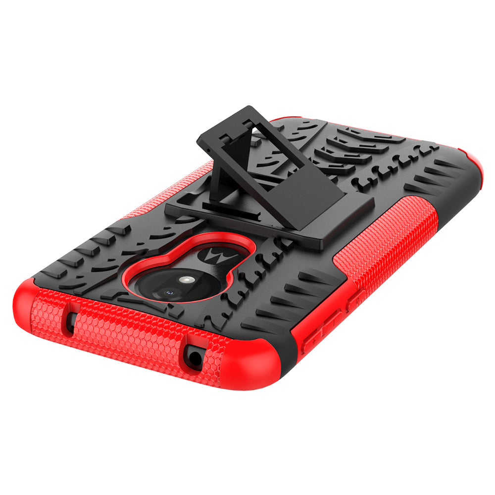 Moto G7 Power Heavy Duty Case Red