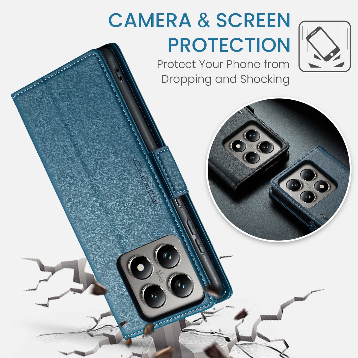 Xiaomi 14T Pro Pu Wallet Case [Navy]