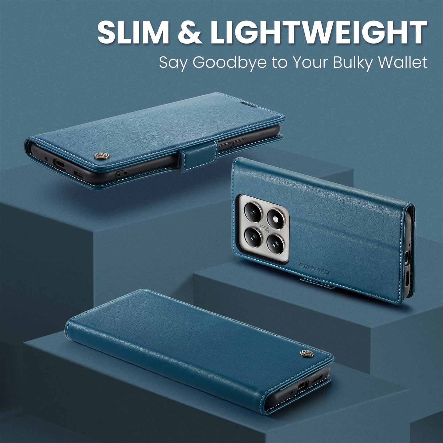 Xiaomi 14T Pro Pu Wallet Case [Navy]