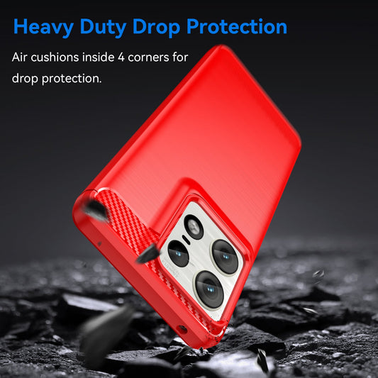 Moto Edge 50 Pro Carbon Fibre Case [Red]