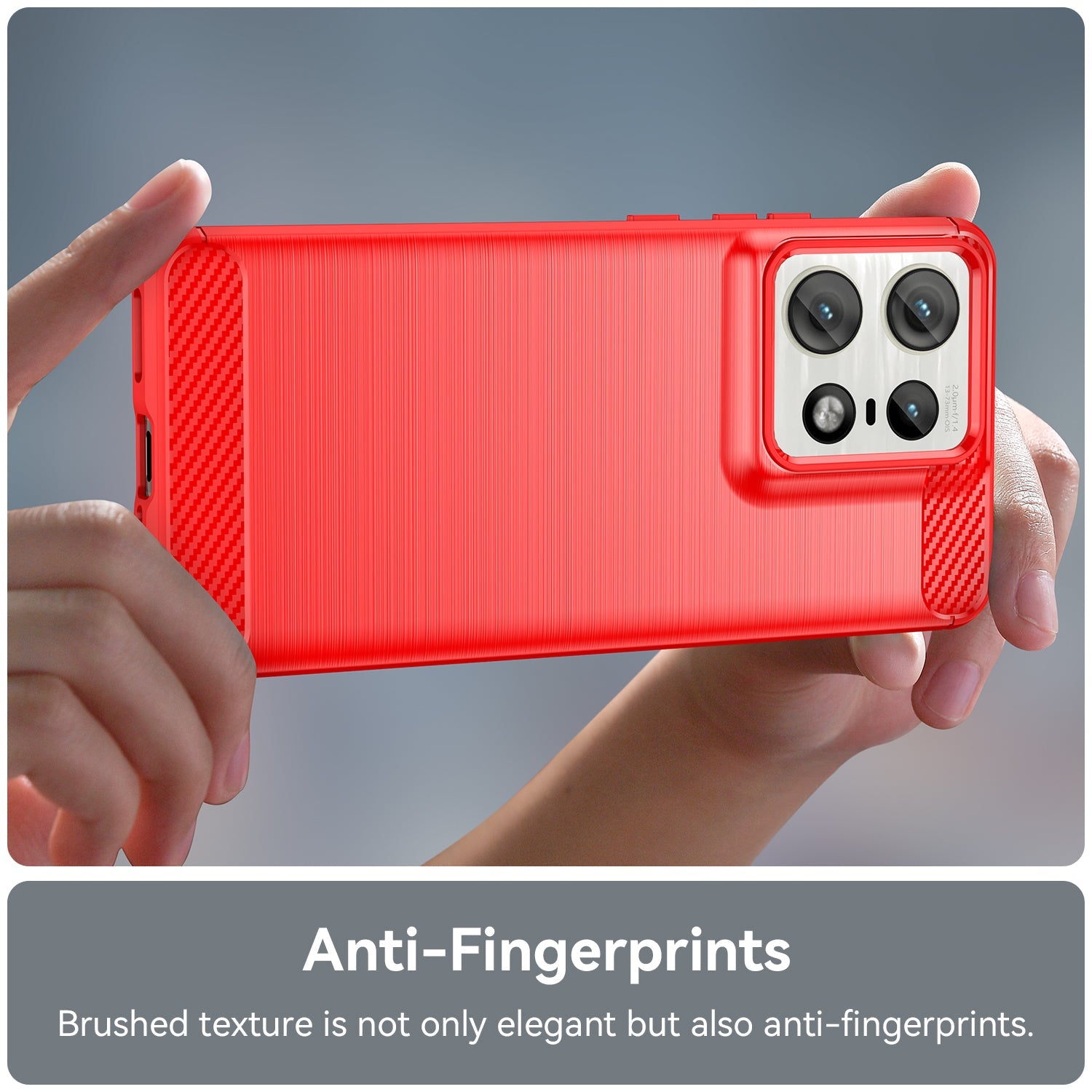 Moto Edge 50 Pro Carbon Fibre Case [Red]