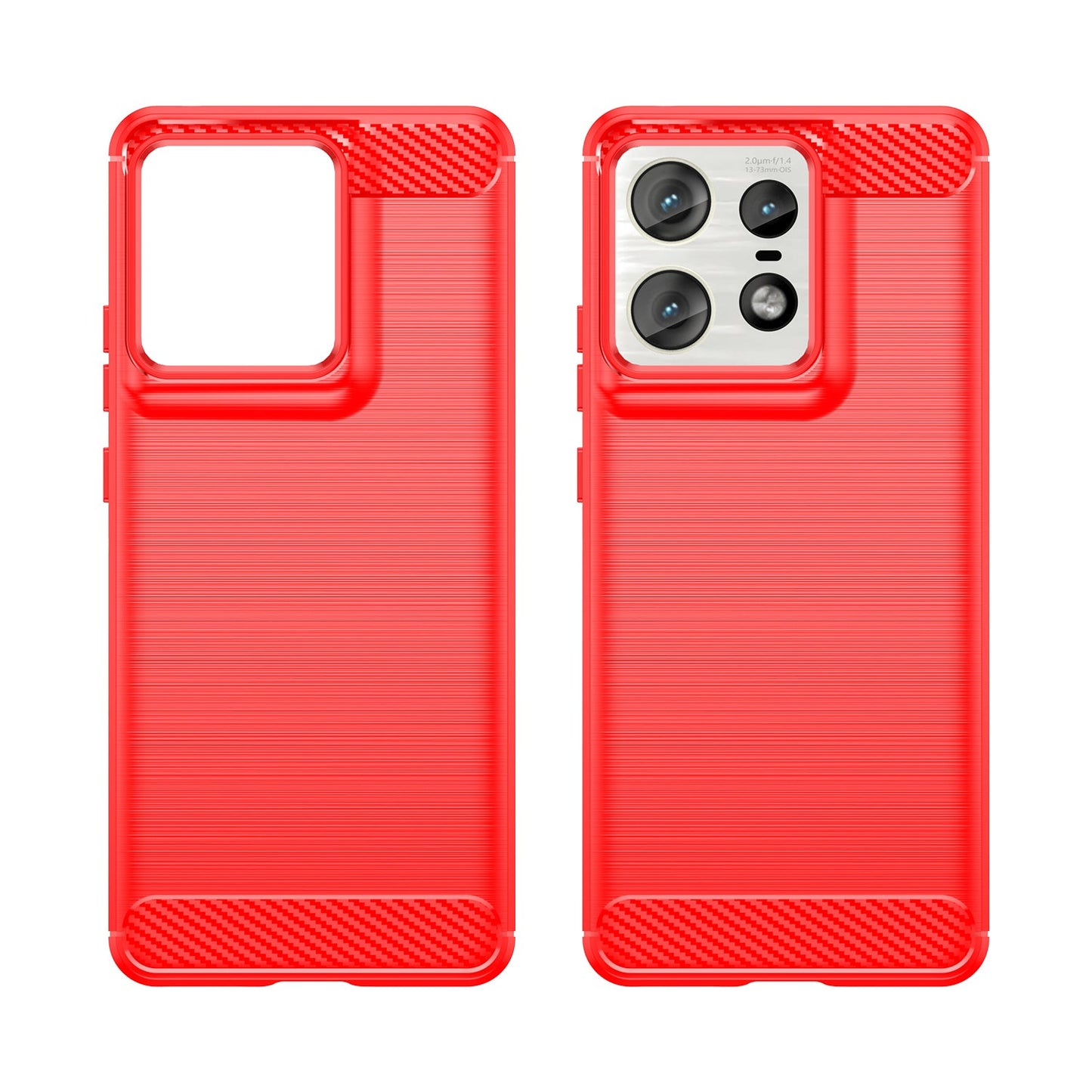 Moto Edge 50 Pro Carbon Fibre Case [Red]