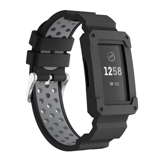 Fitbit Charge 3 Silicone Strap [Black/grey]
