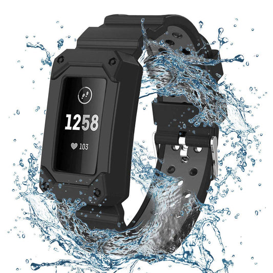 Fitbit Charge 3 Silicone Strap [Black/grey]