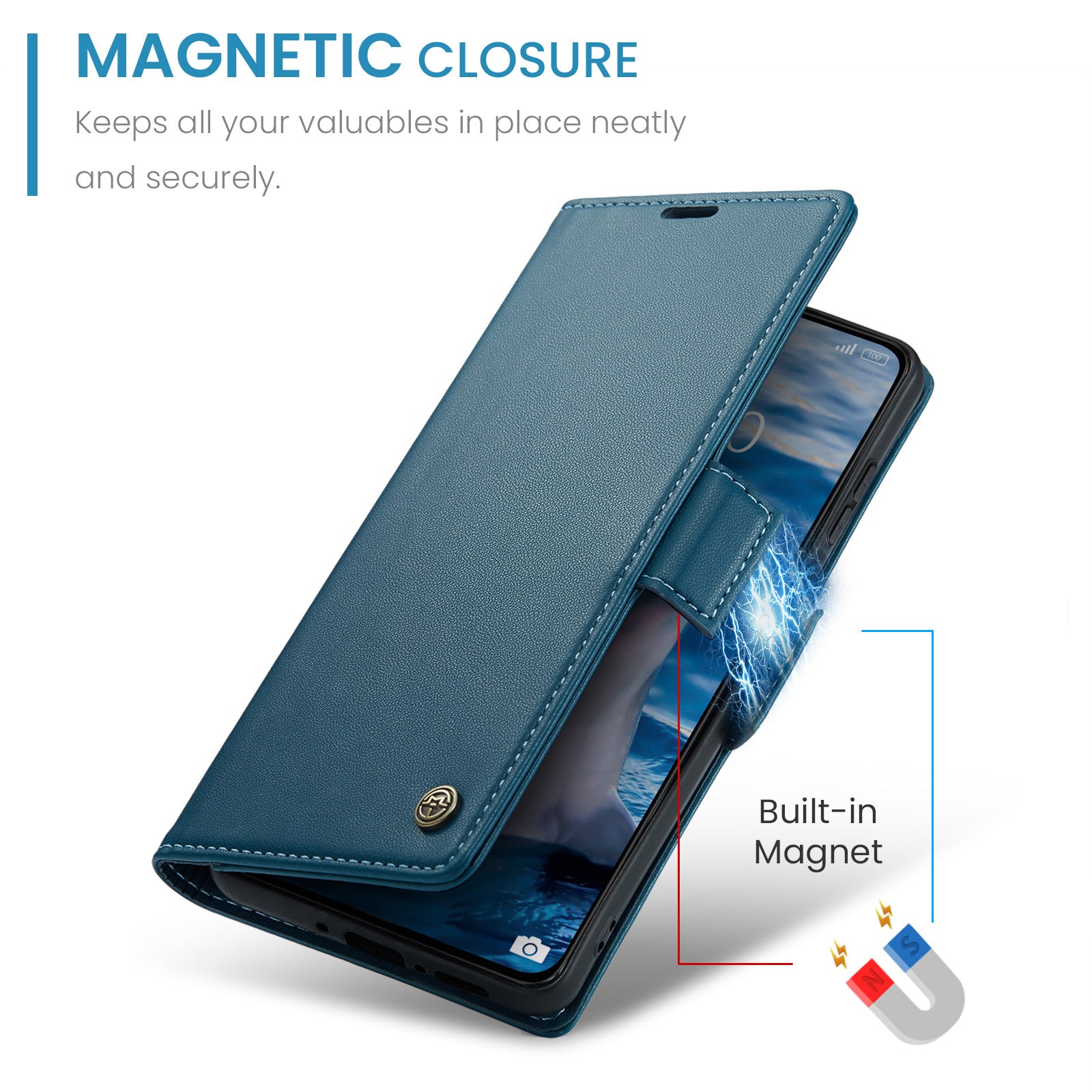 Xiaomi Poco X7 Pro Pu Wallet Case [Navy]