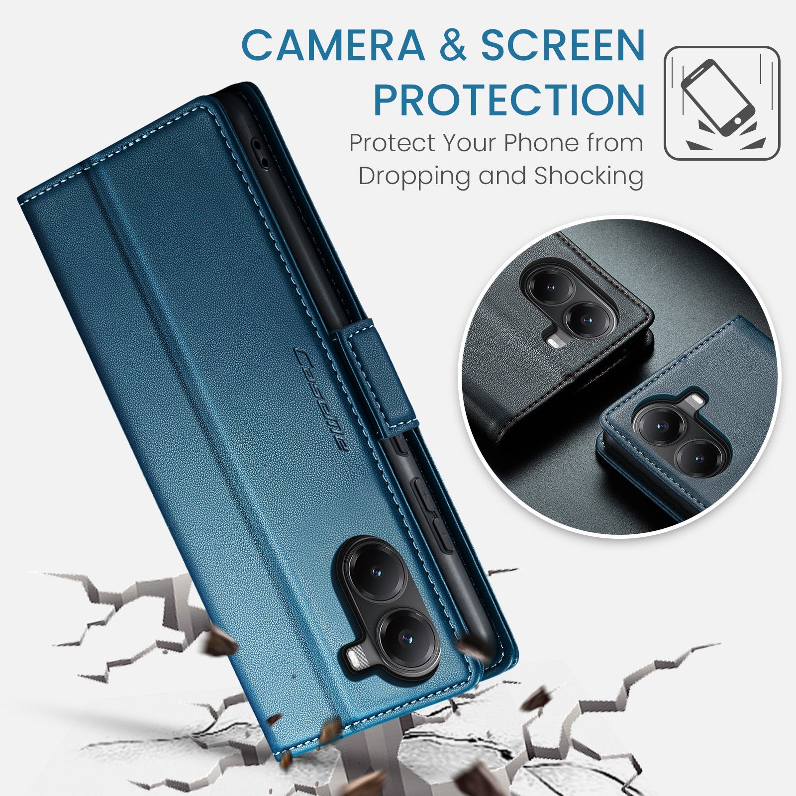 Xiaomi Poco X7 Pro Pu Wallet Case [Navy]