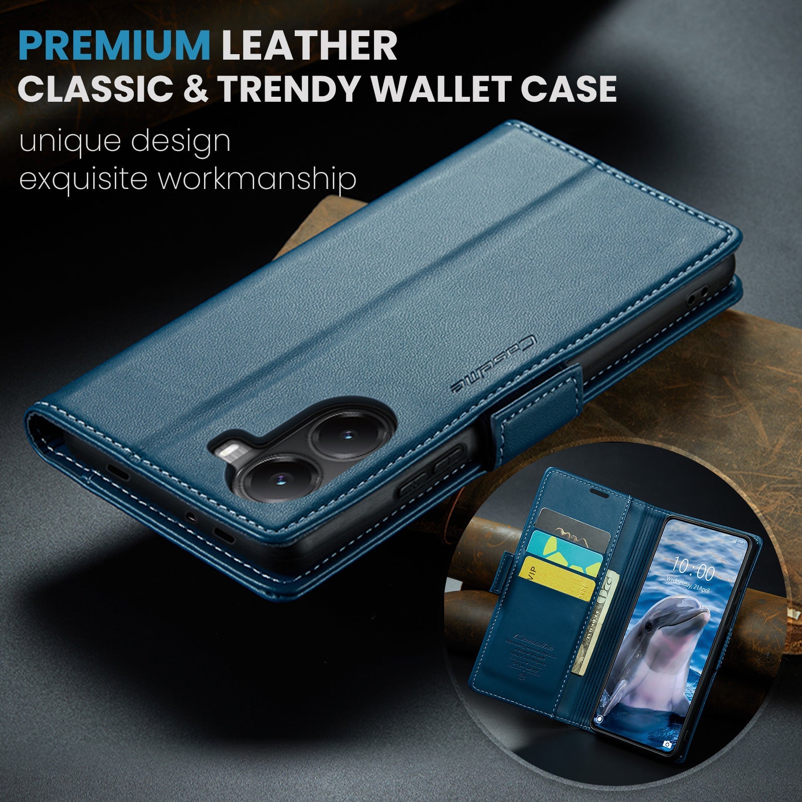 Xiaomi Poco X7 Pro Pu Wallet Case [Navy]