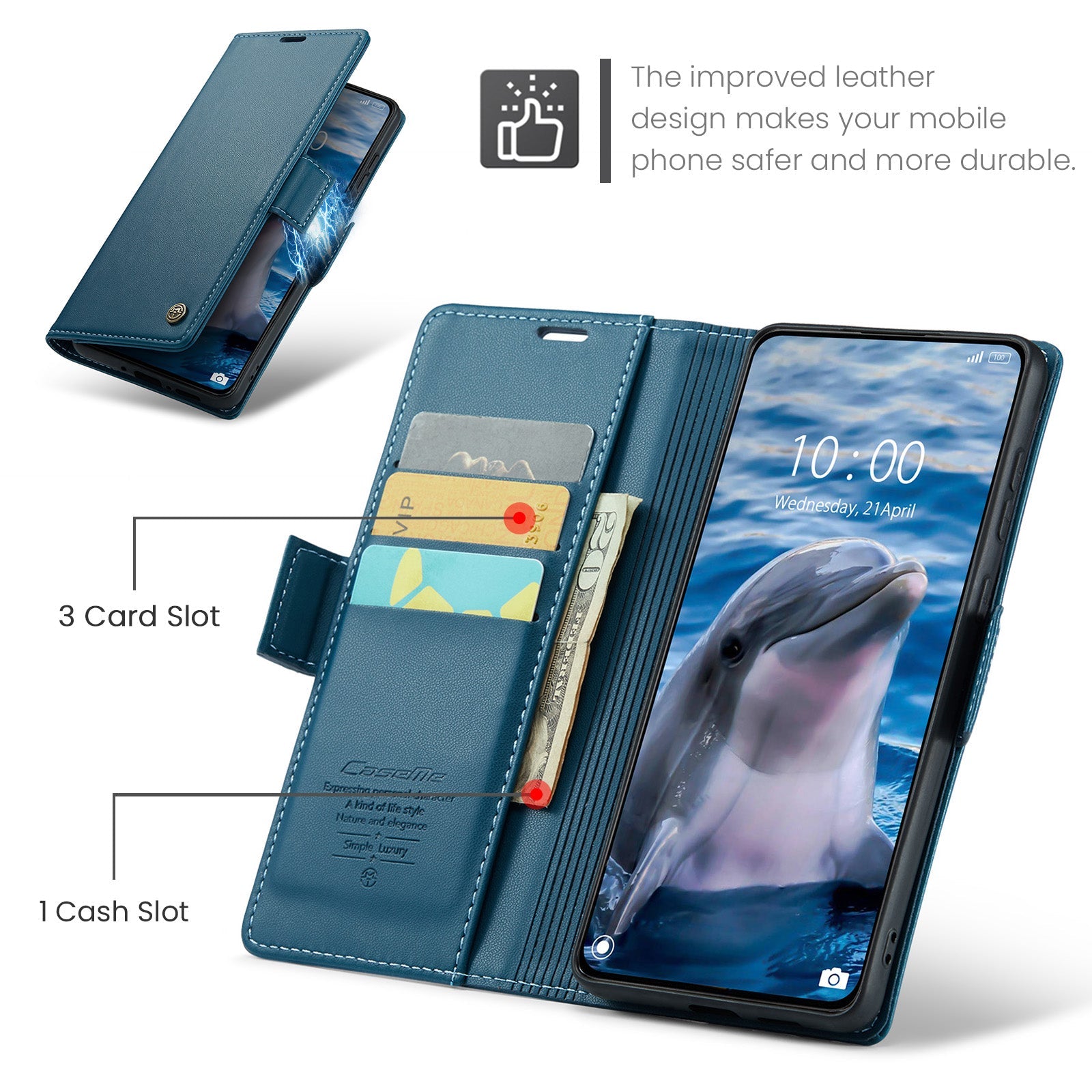 Xiaomi Poco X7 Pro Pu Wallet Case [Navy]