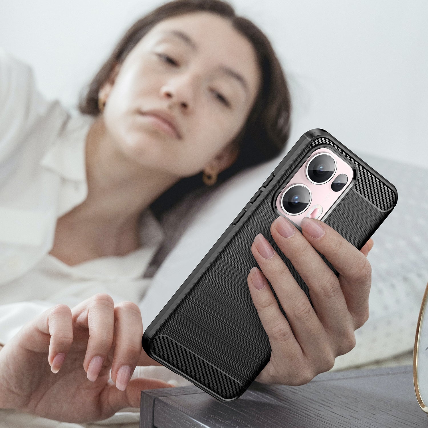Oppo Reno 13 Pro 5G Carbon Fibre Case [Black]