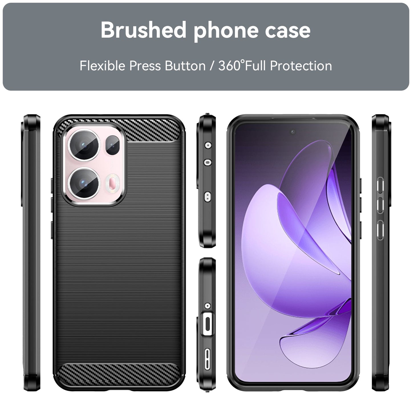 Oppo Reno 13 Pro 5G Carbon Fibre Case [Black]