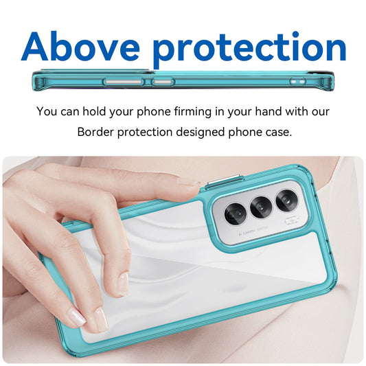 Oppo Reno 12 Soft Gel Bumper Case [Clear Blue]