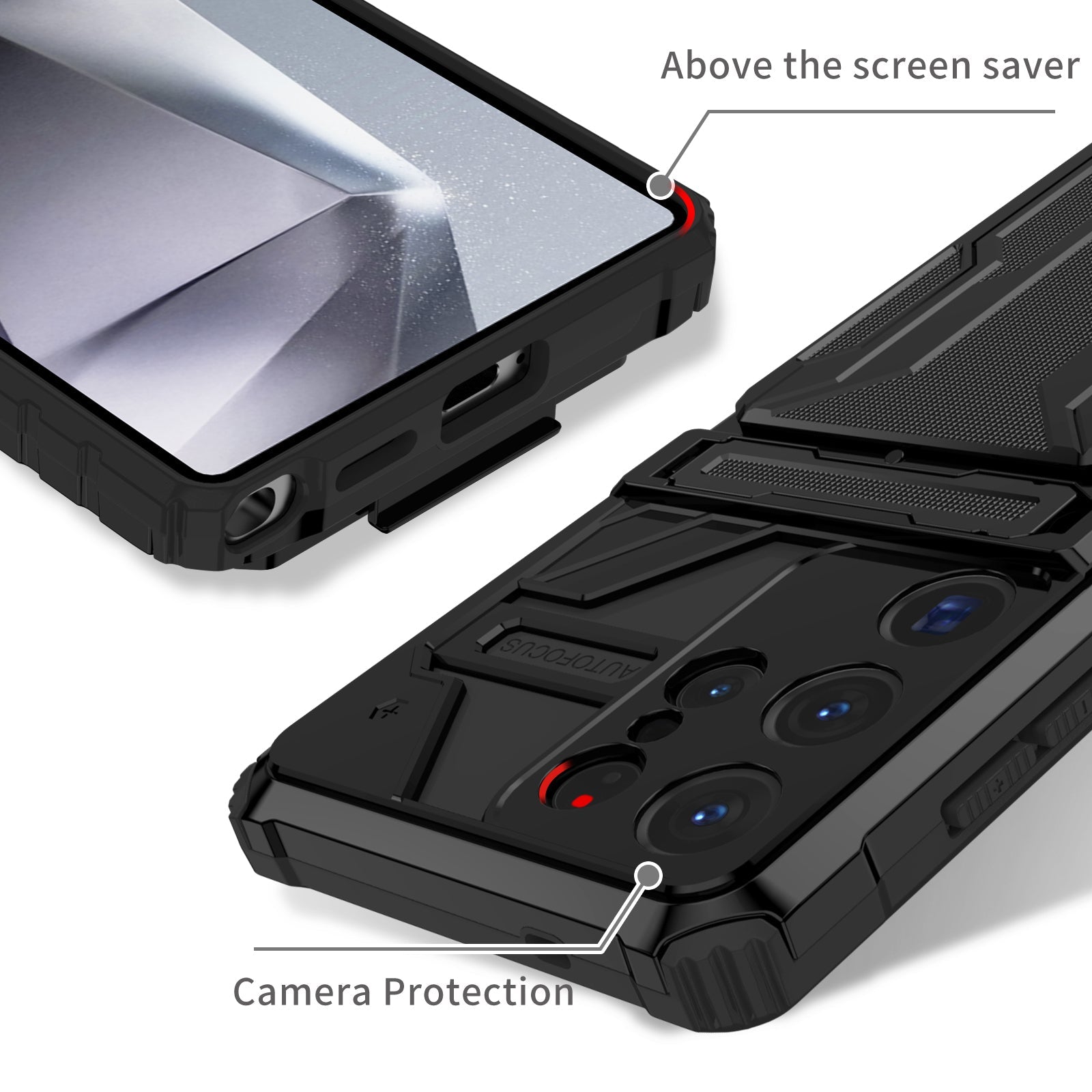 Galaxy S25 Ultra Kickstand Heavy Duty Case [Black]