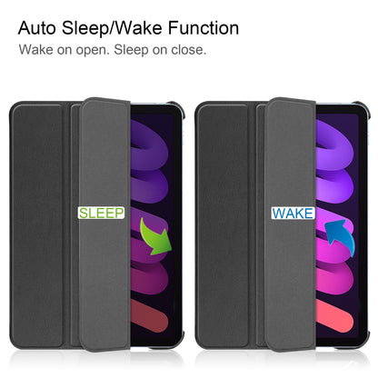 Ipad Mini 7 (A17 Pro 2024) Tri-fold Pu Case [Black]