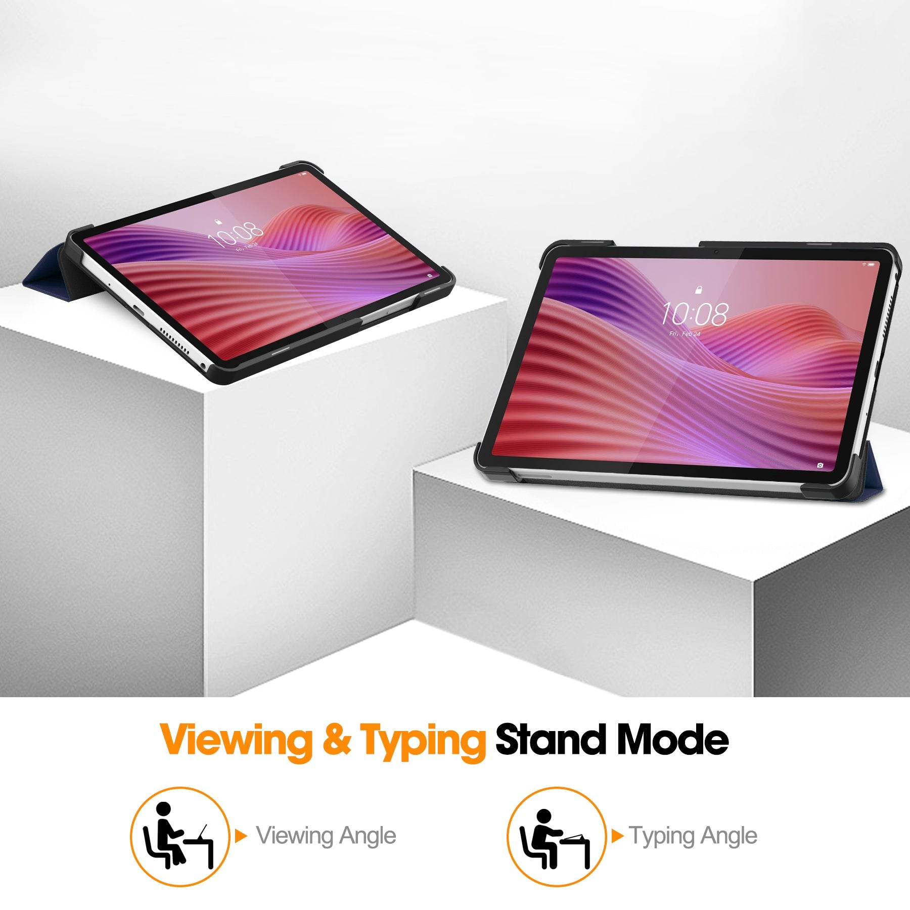 Lenovo Tab One 8.7" Tri-fold Pu Case [Navy]