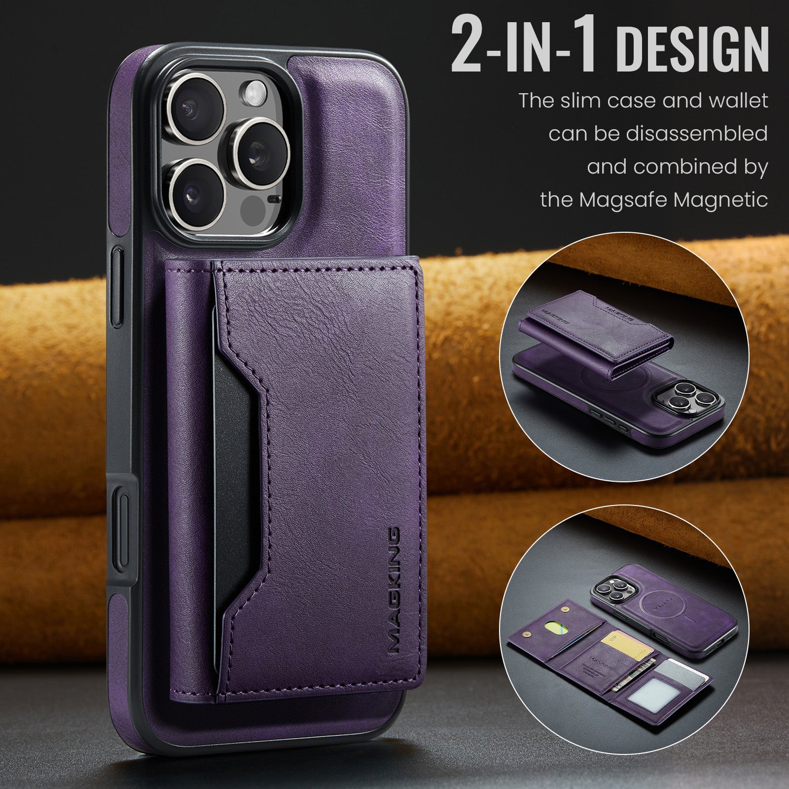 Iphone 16 Pro Max Magsafe Wallet [Purple]