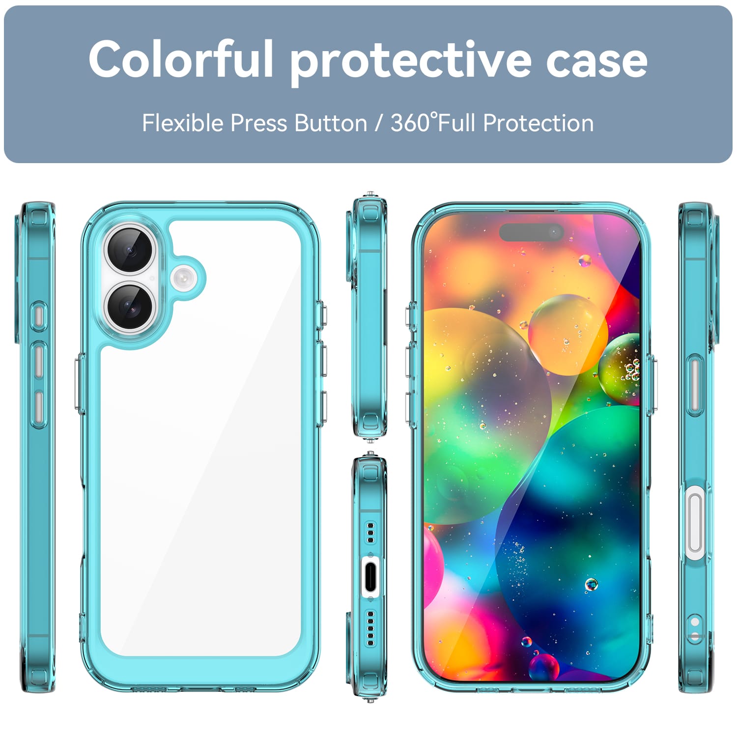 Iphone 17 Soft Gel Case [Clear Blue]