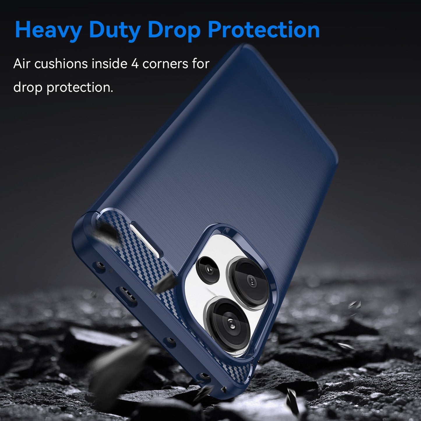 Xiaomi Redmi Note 13 Pro+ 5G Carbon Fibre Case [Navy]