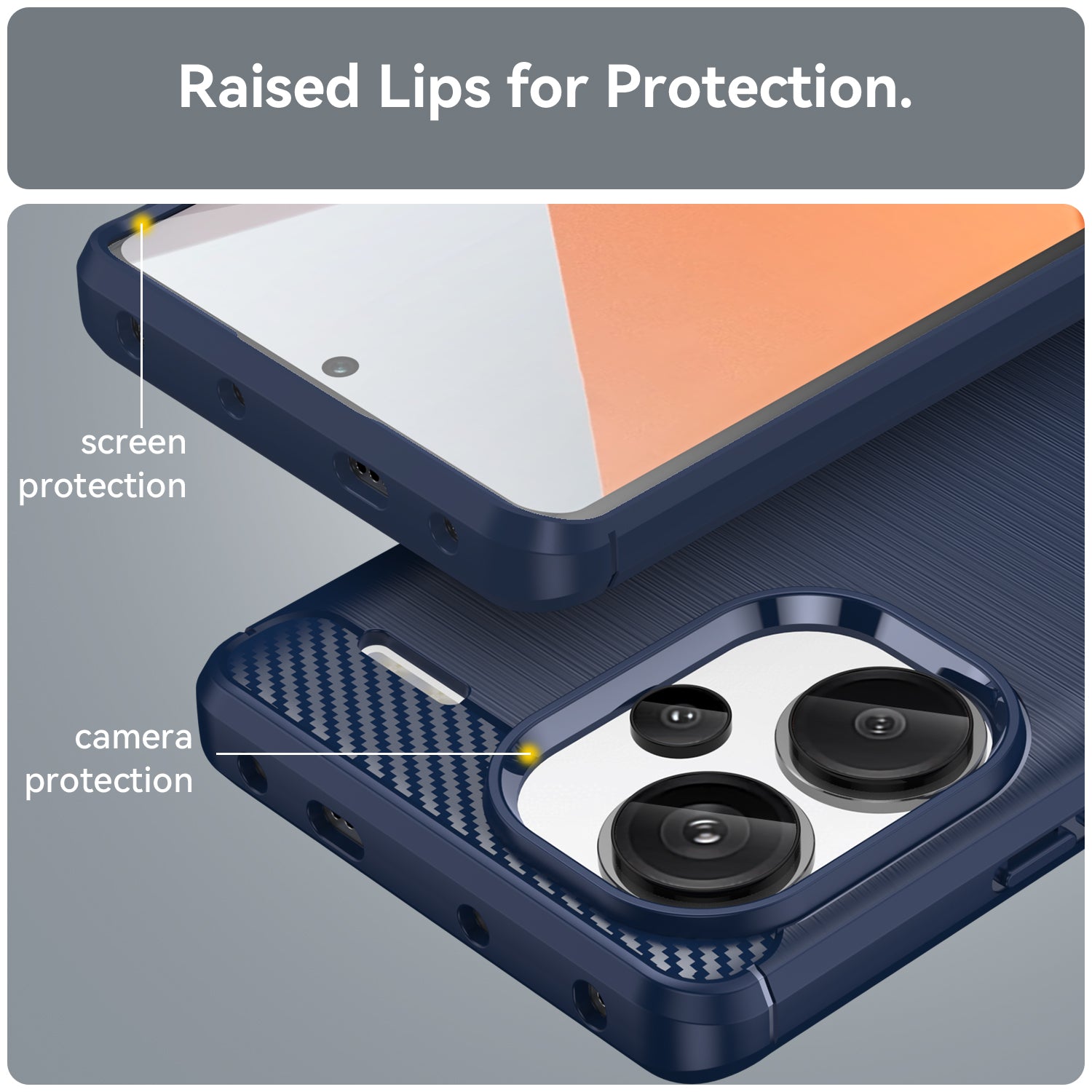 Xiaomi Redmi Note 13 Pro+ 5G Carbon Fibre Case [Navy]