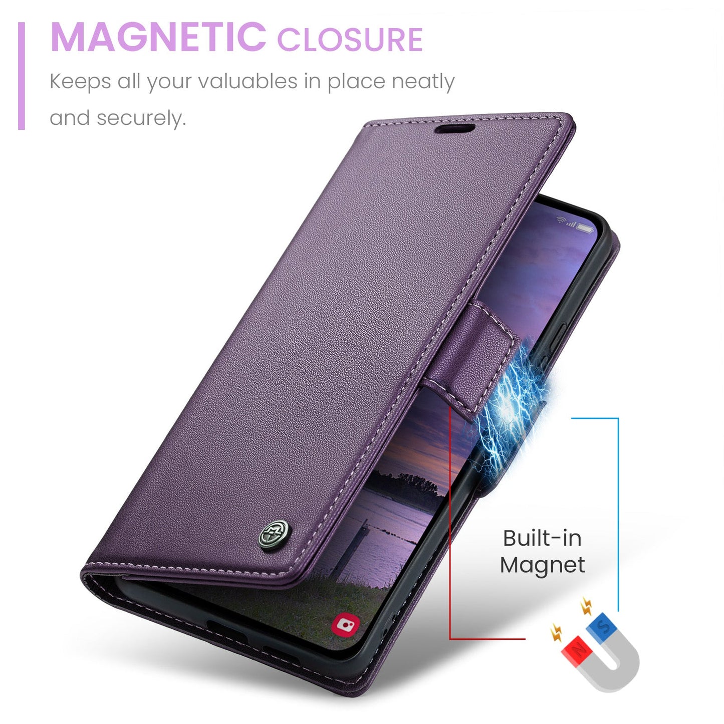 Galaxy S25 Pu Wallet Case [Purple]