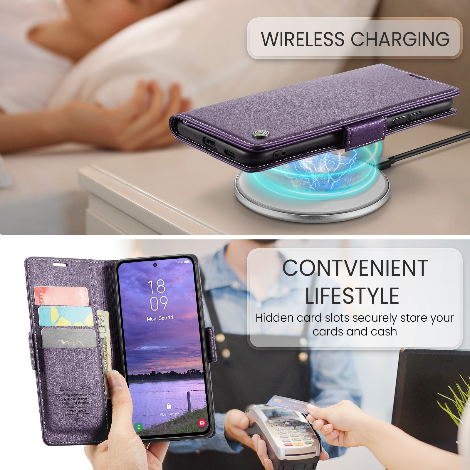 Galaxy S25 Pu Wallet Case [Purple]