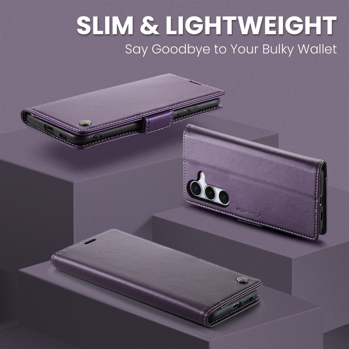 Galaxy S25 Pu Wallet Case [Purple]
