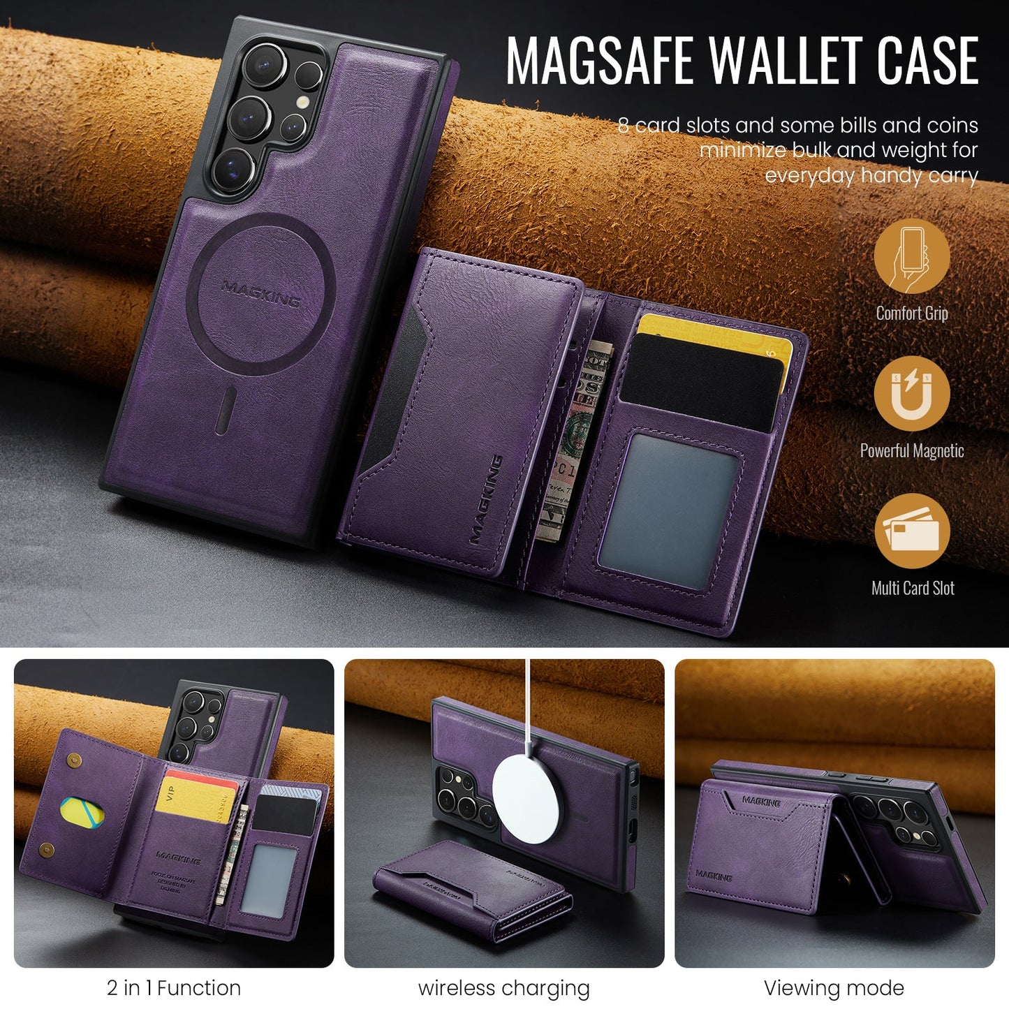 Galaxy S25 Ultra Magsafe Wallet [Purple]