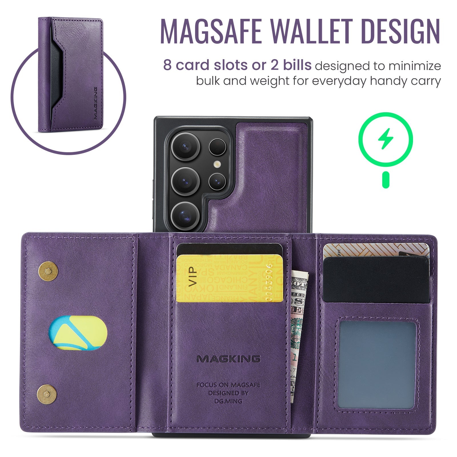 Galaxy S25 Ultra Magsafe Wallet [Purple]