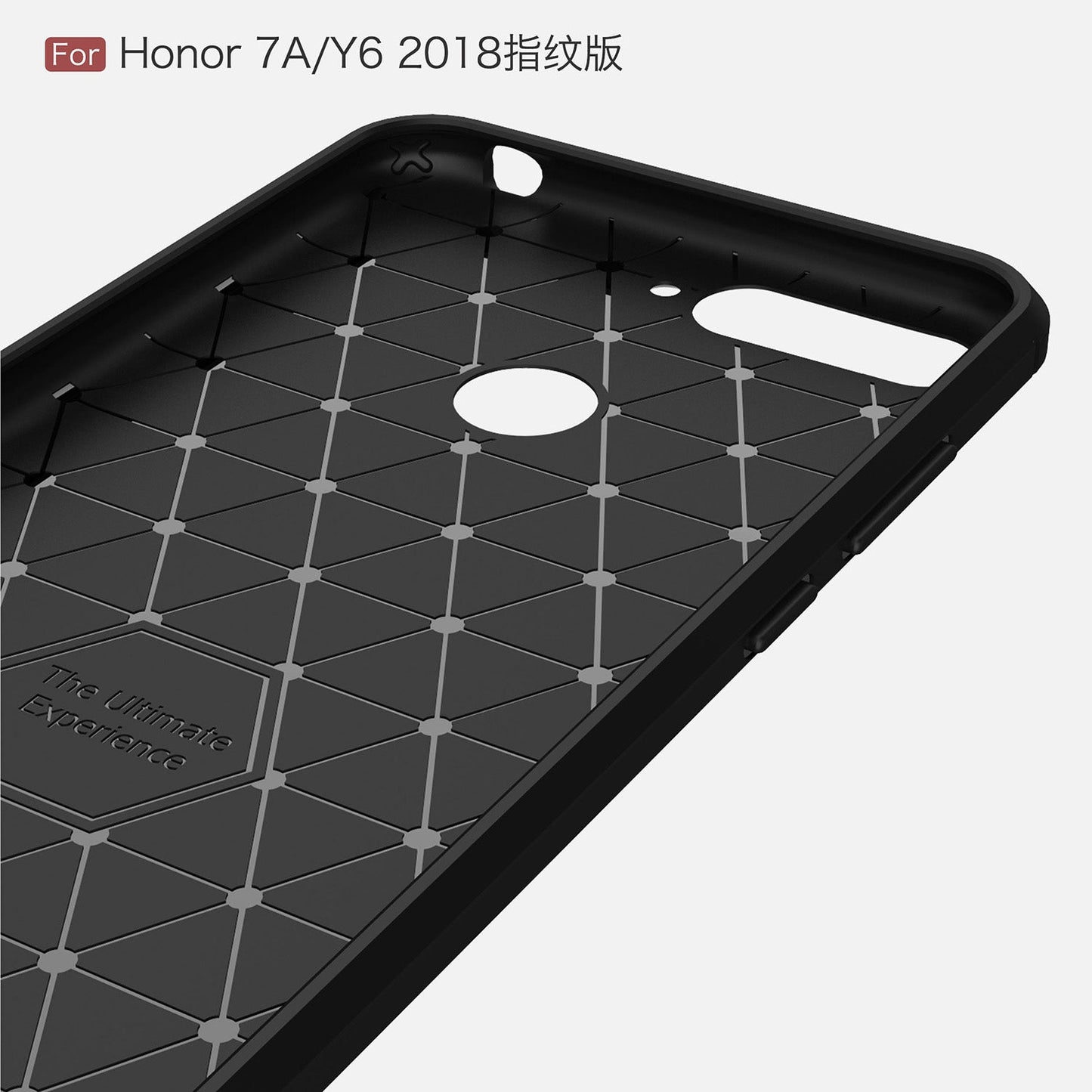 Huawei Y6 2018 Carbon Fibre Case Grey