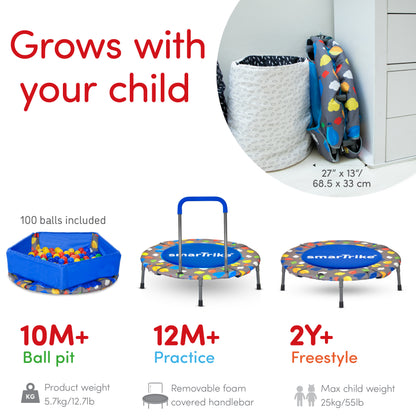 SmarTrike 3-in-1 Activity Center: Trampoline & Ball Pit