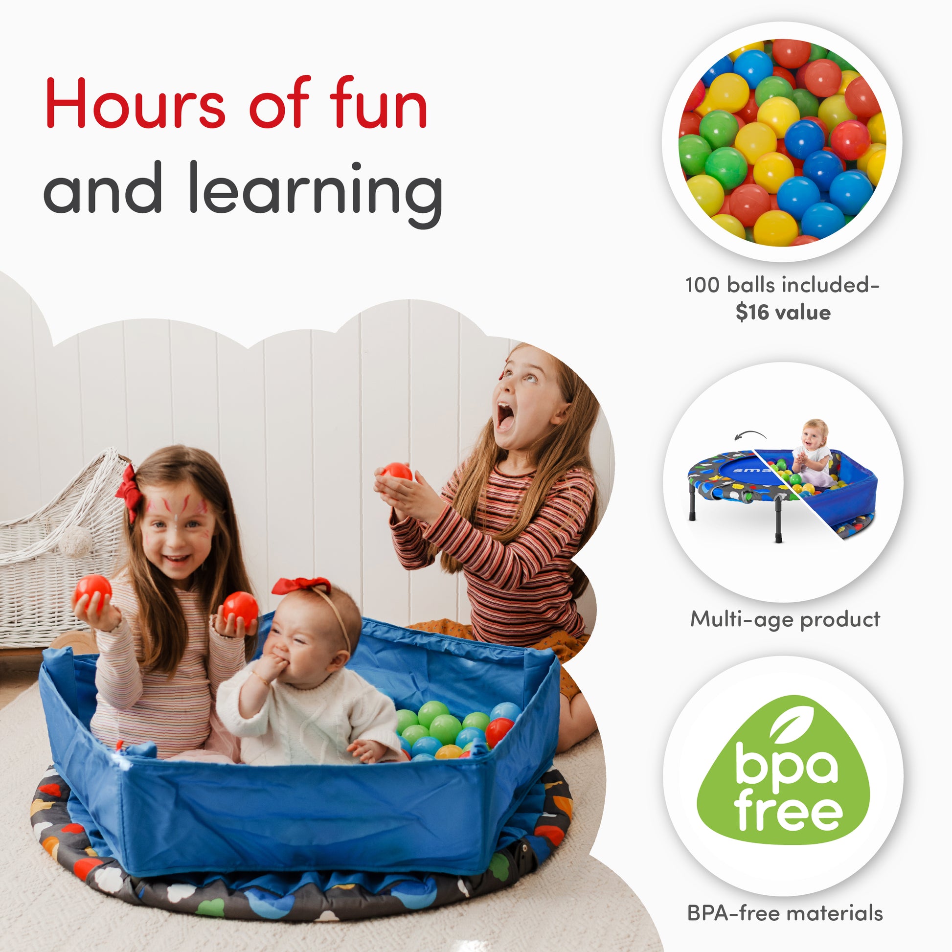 SmarTrike 3-in-1 Activity Center: Trampoline & Ball Pit