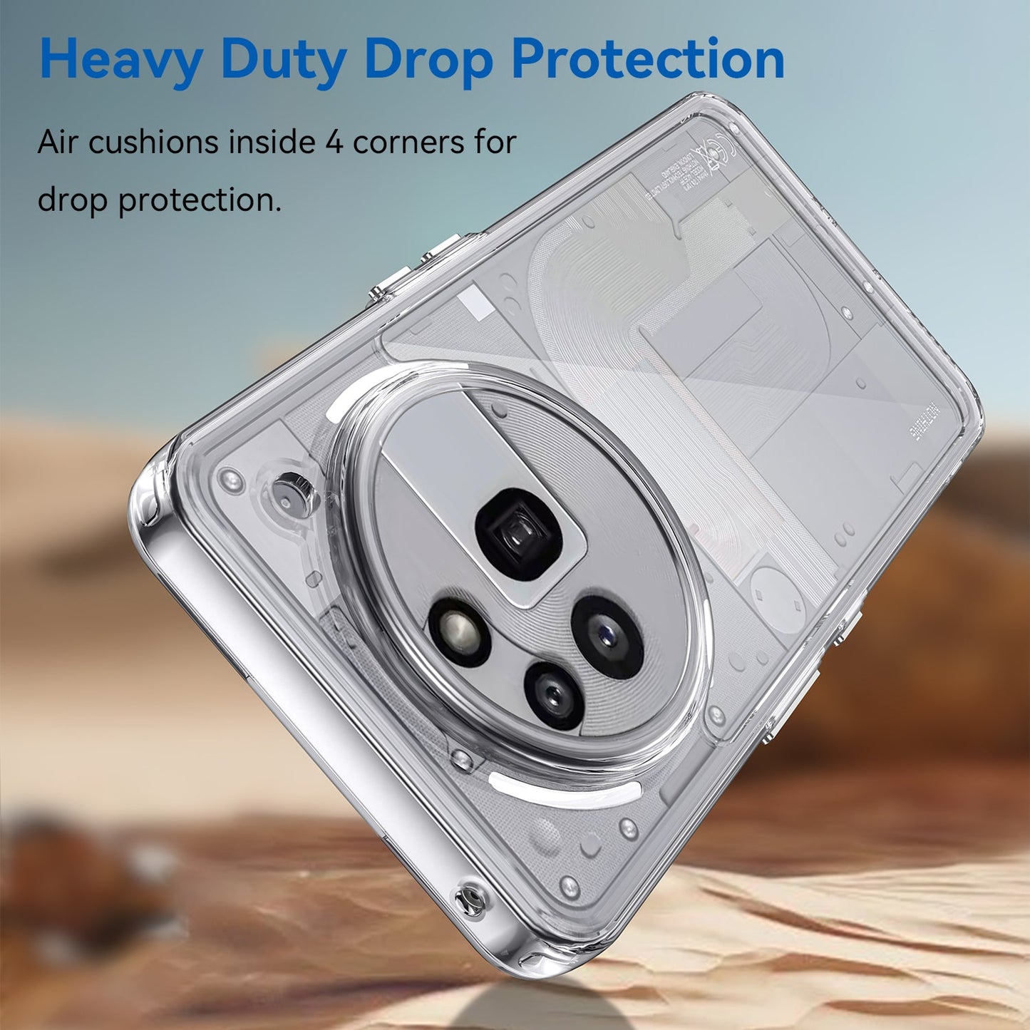 Nothing Phone (3A) Pro Soft Gel Case [Clear Bumper]