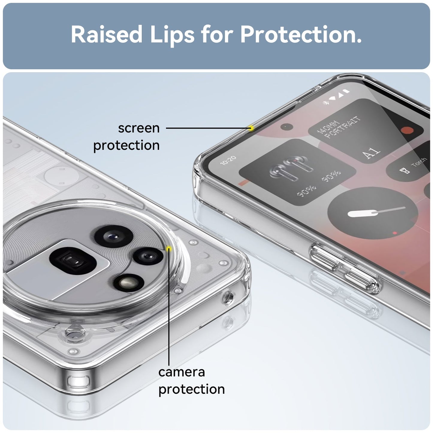 Nothing Phone (3A) Pro Soft Gel Case [Clear Bumper]