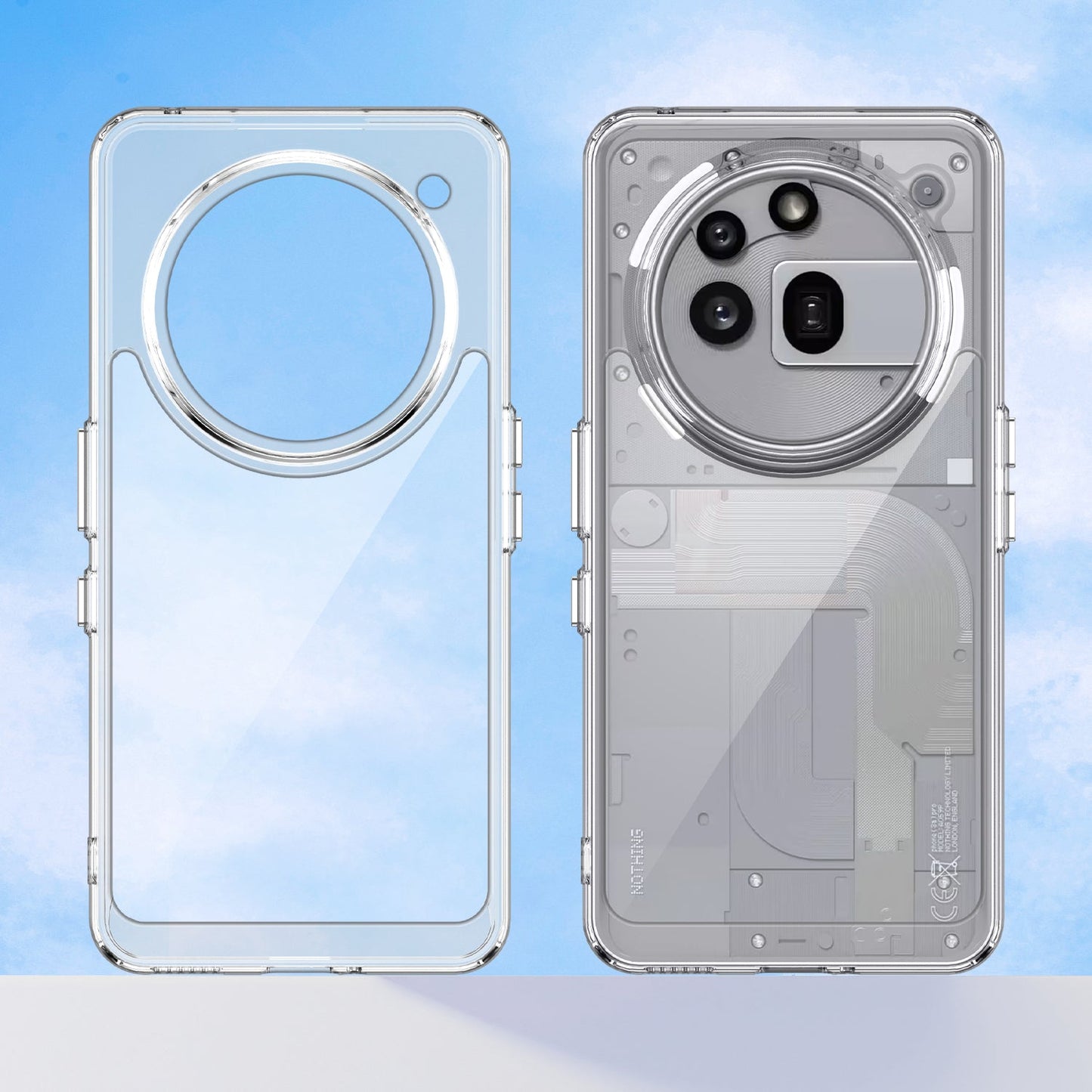 Nothing Phone (3A) Pro Soft Gel Case [Clear Bumper]