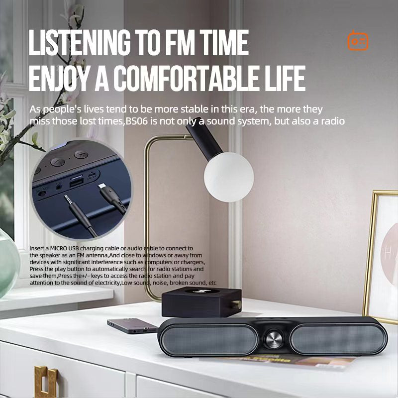 Vipfan 10W Bluetooth Sound Bar (Bs06)